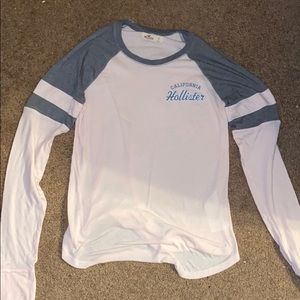 Hollister pink and gray graphic tee